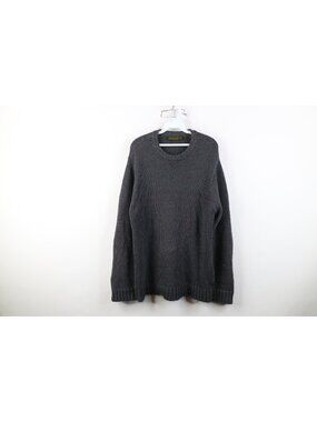 Vintage 90s Y2K Timberland Mens Medium Geometric Striped Knit Crewneck Sweater